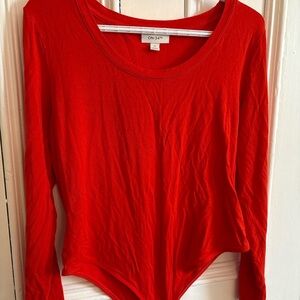 On Women's Vibrant Red Bodysuit